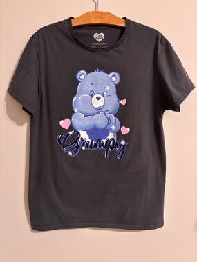 Care Bear Grumpy Graphic Charcoal Grey T-shirt